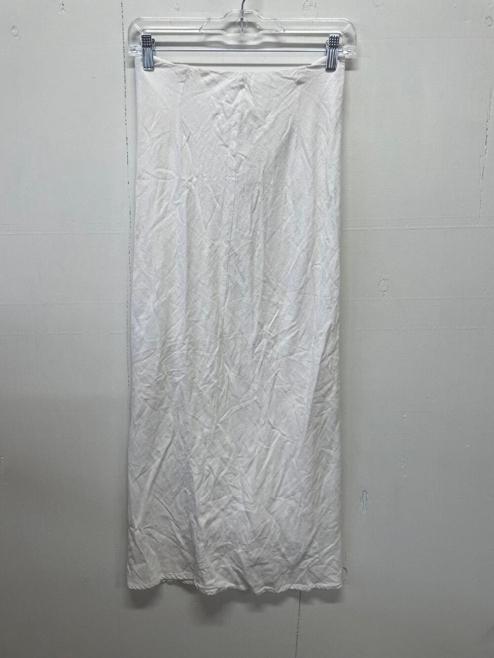 Princess Polly Women's Sleeveless White Long Dress Size 4 30% Linen - Lined